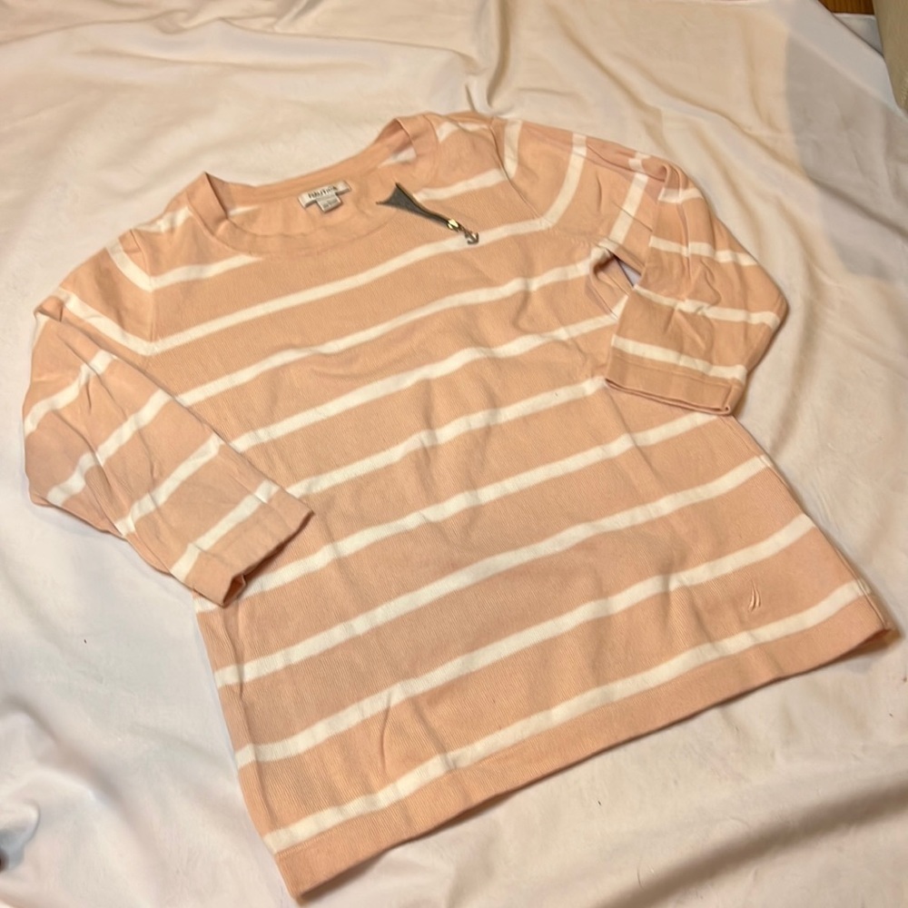 Nautica fun 3/4 sleeve spring sweater